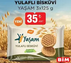 YAŞAM YULAFLI BİSKÜVİ 3X125 G fiyat ve kampanya bilgisi